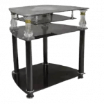 Tempered glass and Aluminum leg TV stand